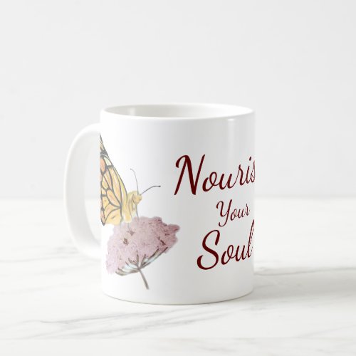 Nourish Your Soul Butterfly Ceramic Mug