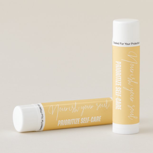 Nourish your soul, prioritize self-care lip balm (Front)