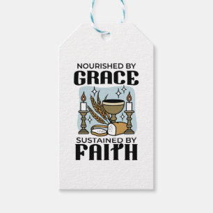 Nourished by Grace, Sustained by Faith Design Gift Tags