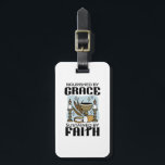 Nourished by Grace, Sustained by Faith Design Luggage Tag<br><div class="desc">This inspiring 'Nourished by Grace,  Sustained by Faith' design features sacred communion symbols: wheat,  candles,  a chalice,  and bread. Perfect for faith-based apparel,  home decor,  and gifts.</div>