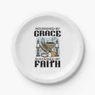 Nourished by Grace, Sustained by Faith Design Paper Plates