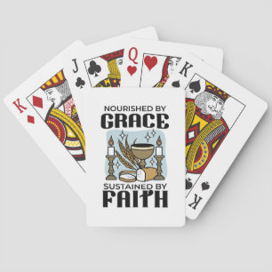 Nourished by Grace, Sustained by Faith Design Poker Cards