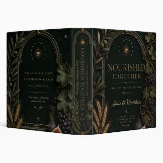 Nourished Together Personalized Couples Recipe 3 Ring Binder