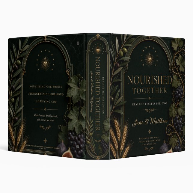 Nourished Together Personalized Couples Recipe 3 Ring Binder (Background)