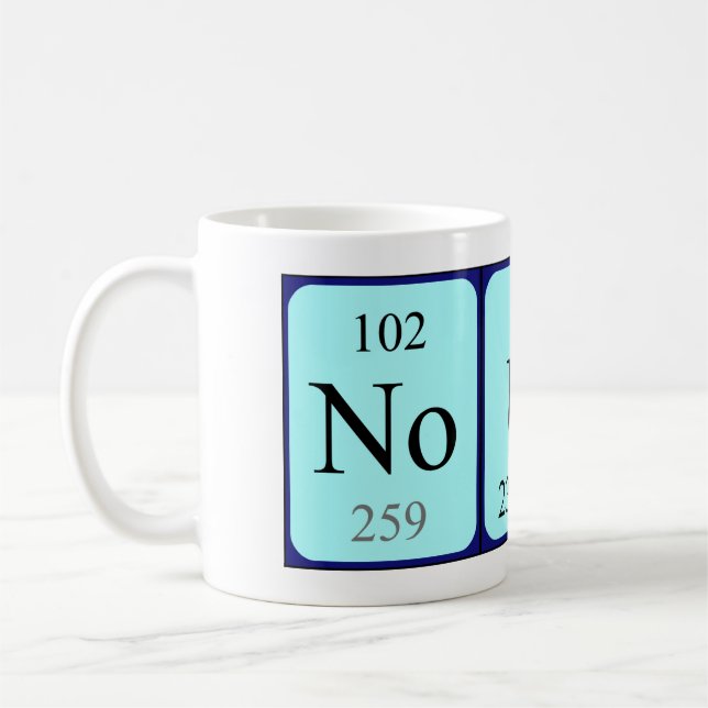 Nout periodic table name mug (Left)