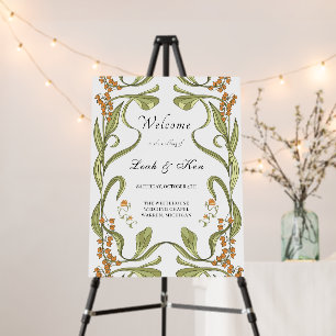 Nouveau Art Floral Wedding Foam Board