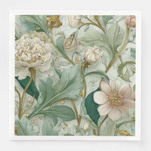 Nouveau Bloom Elegance Botanical Paper Dinner Napkins