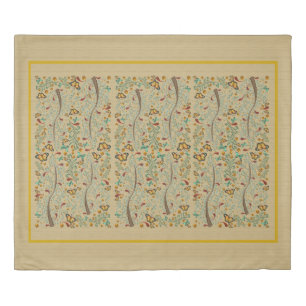 Nouveau Butterflies and Orange Trees King Duvet Co Cover