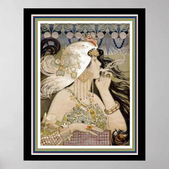 Nouveau Cigarette Ad by Manuel Orazi 16 x 20 Poster
