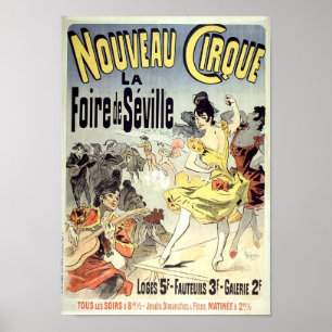 Nouveau Cirque Vintage French Advertising Poster