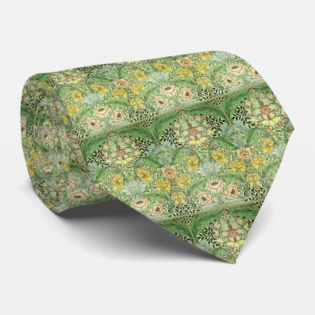 Nouveau Flowers Pattern Neck Tie (Rolled)
