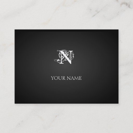 Customizable Nouveau Graphite Great Business Card Template