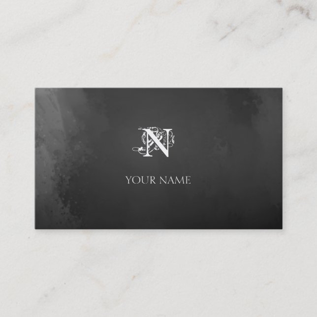 Nouveau Gray Business Card (Front)