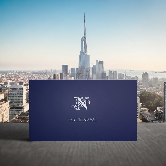 Nouveau Indigo Golden Business Card (Creator Uploaded)