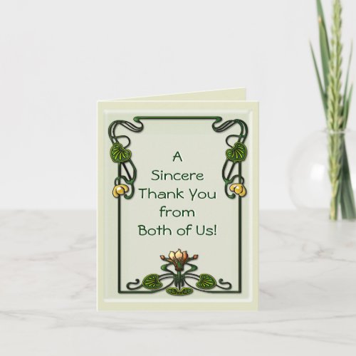 Nouveau Lilies Thank You Note Card Thank You Card
