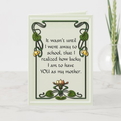 Nouveau Lily Mothers Day Card Card