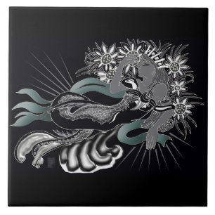 nouveau mermaid tile