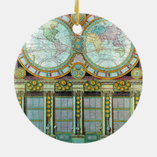 Nouveau Monde -Old-Cartographic-Maps Ceramic Ornament