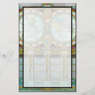 Nouveau Monde -Old-Cartographic-Maps Stationery