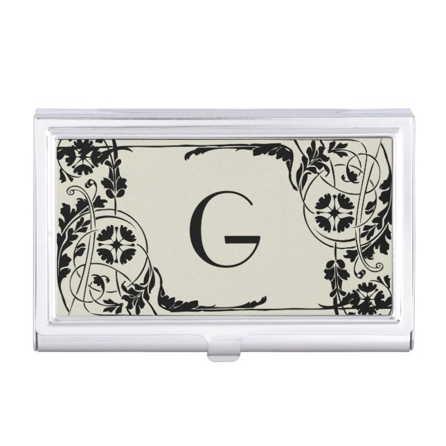 Nouveau Monogram Business Card Case (Front)