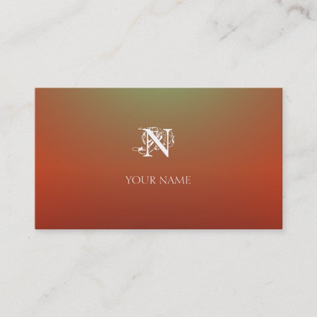 Nouveau orange business card (Front)