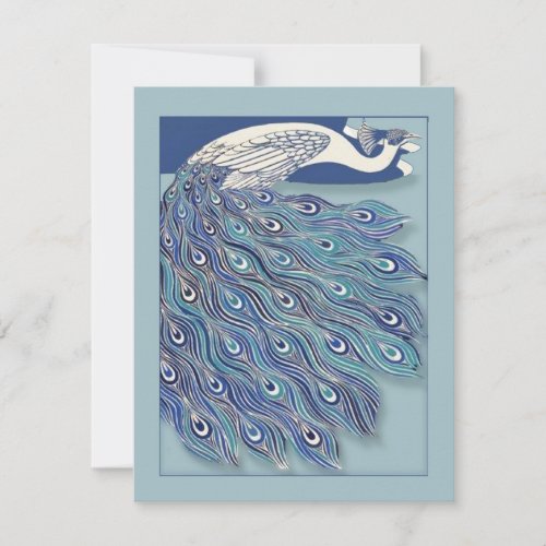 Nouveau Peacock Bridal Shower Invitation