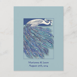 Nouveau Peacock Wedding Invitation