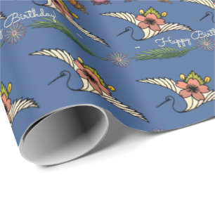 Nouveau Swan - Name the Occasion - Personalize Wrapping Paper