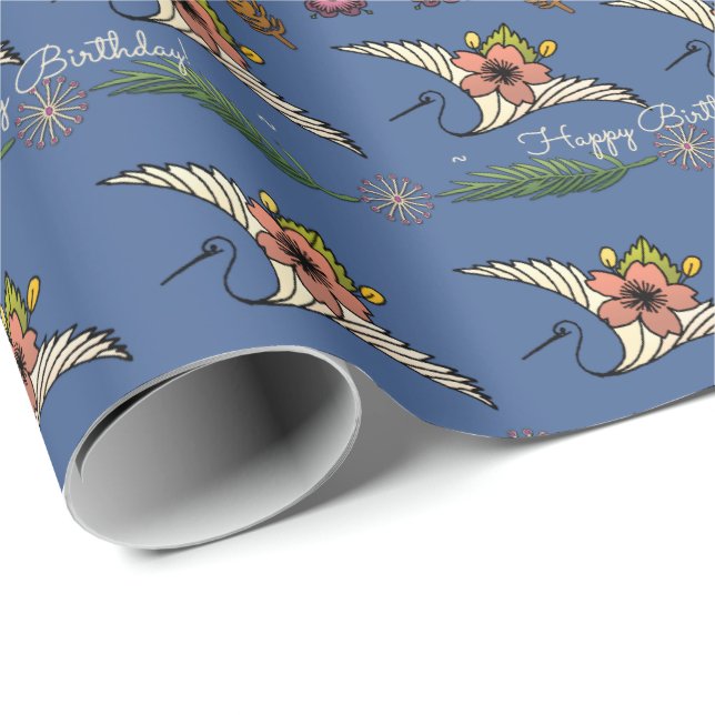 Nouveau Swan - Name the Occasion - Personalize Wrapping Paper (Roll Corner)