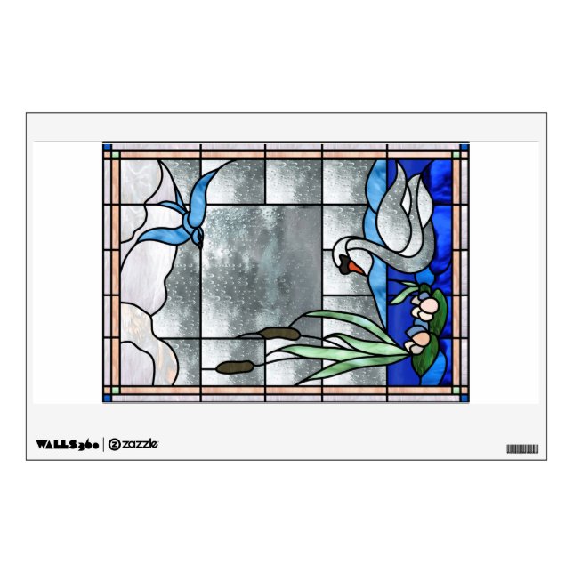 Nouveau Swan Window or Wall Decal (Front)