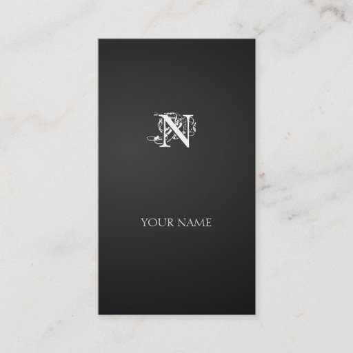 Customizable Nouveau vertical line business card template