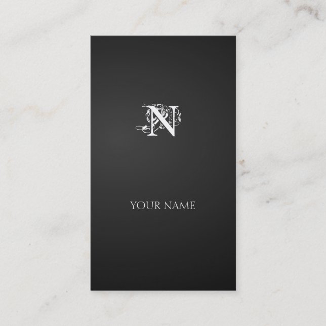 Nouveau vertical line business card (Front)