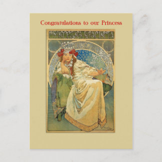 Nouveau Vintage Graduation Announcement Postcard