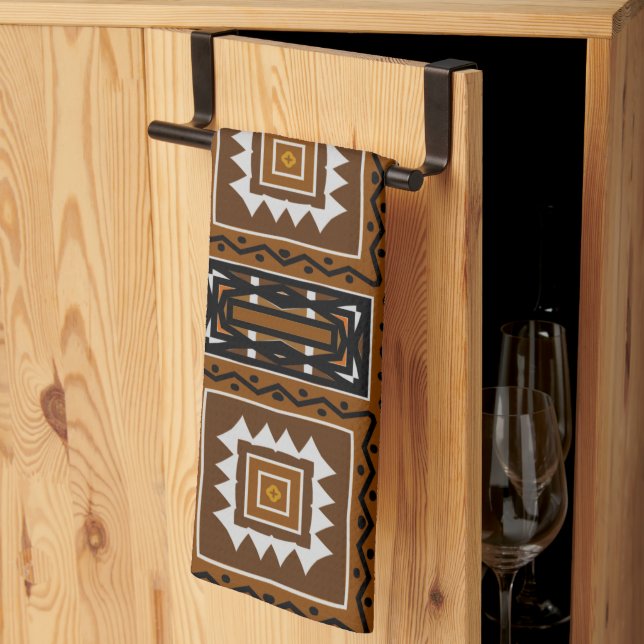 Nouveaux Uhuru Ethnic Pattern Kitchen Towel (Thirds Fold)