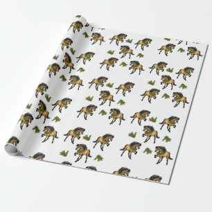Nouvelle Buckskin Icelandic Horse Christmas Wrapping Paper