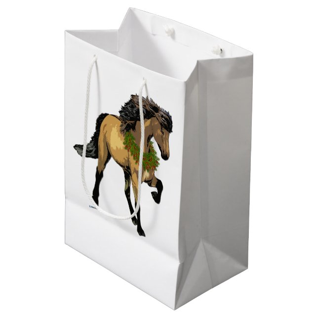 Nouvelle Icelandic Christmas Medium Gift Bag (Front Angled)