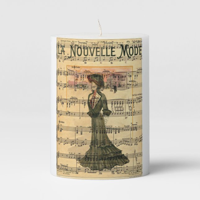 Nouvelle Mode Woman Pillar Candle (Front)