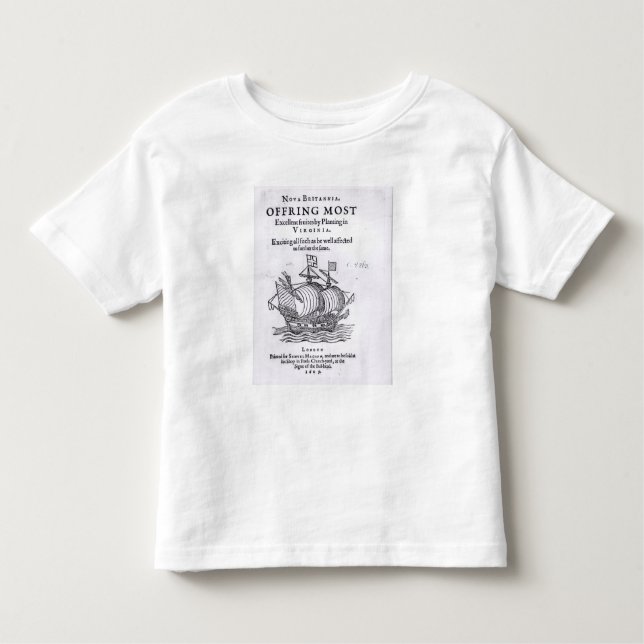 Nova Britannia. Offring Most Excellent Fruites Toddler T-shirt (Front)