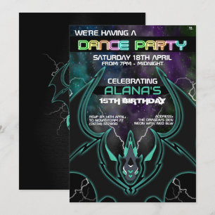 Nova Dragon Glow Party Invitations