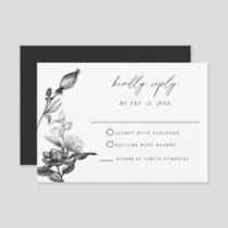 NOVA Elegant Gothic Halloween Floral RSVP Card