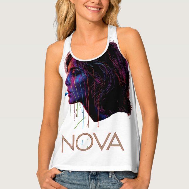 Nova Glow Painted Silence Tank Top (Front)