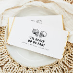 NOVA Gothic Floral Skull Til Death Wedding Hershey Bar Favors<br><div class="desc">The NOVA 'Til Death Wedding Collection features vintage graphite florals,  gothic skulls and skeletons with a festive Halloween inspired font. This collection is perfect for the edgy fall couple. Shop the complete collection for an event that is sure to impress.</div>