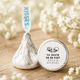 NOVA Gothic Floral Skull Til Death Wedding Hershey®'s Kisses®