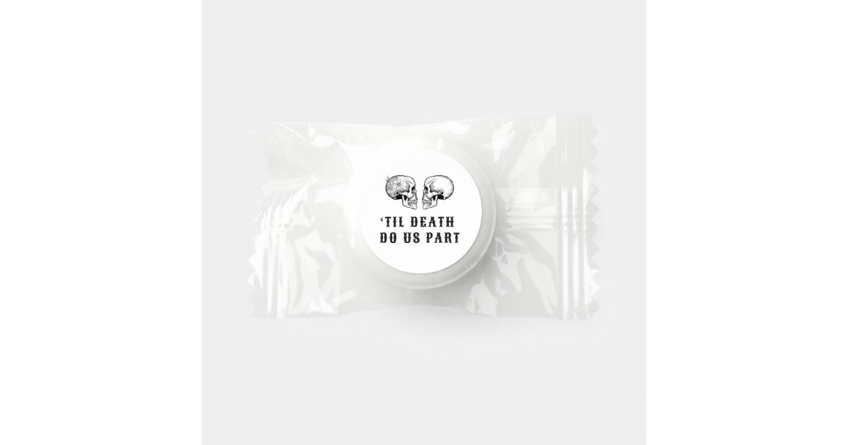 NOVA Gothic Floral Skull Til Death Wedding Life Saver® Mints | Zazzle