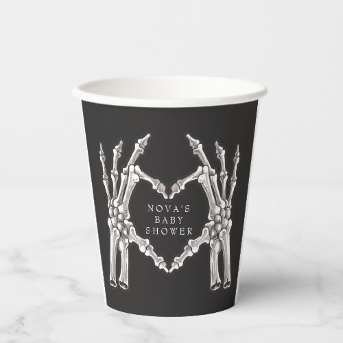 NOVA Halloween Skeleton Heart Hands Baby Shower Paper Cups