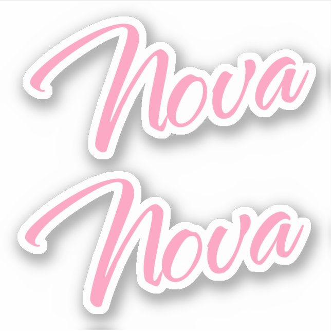 Nova name x 2 vinyl sticker (Front)