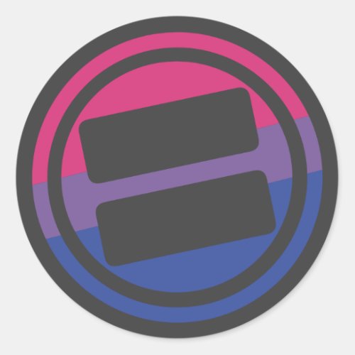 NOVA Pride Bisexual Logo _ Round Classic Round Sticker