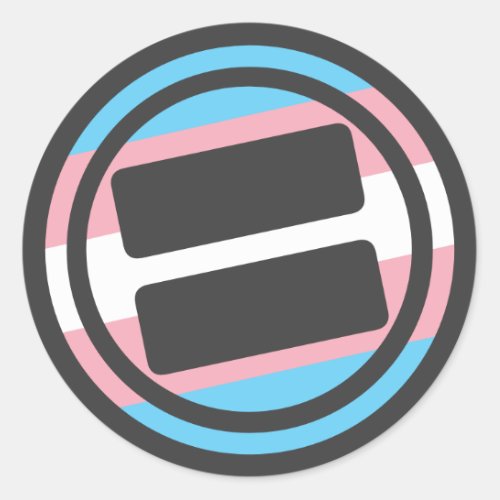 NOVA Pride Transgender Logo _ Round Classic Round Sticker