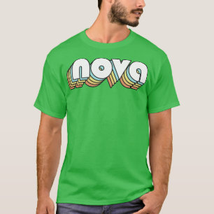 Nova Retro Rainbow Typography Faded Style T-Shirt