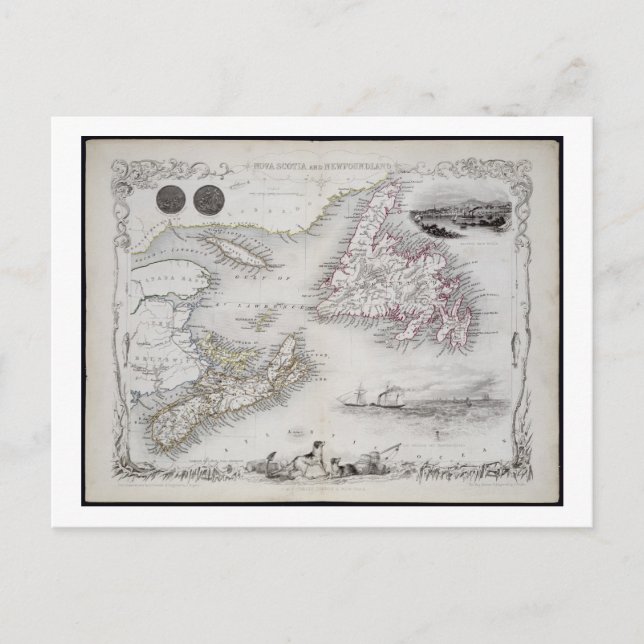 Nova Scotia and Newfoundland, from a Series of Wor Postcard (Front)